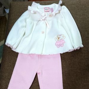 Baby girl fleece two piece outfit